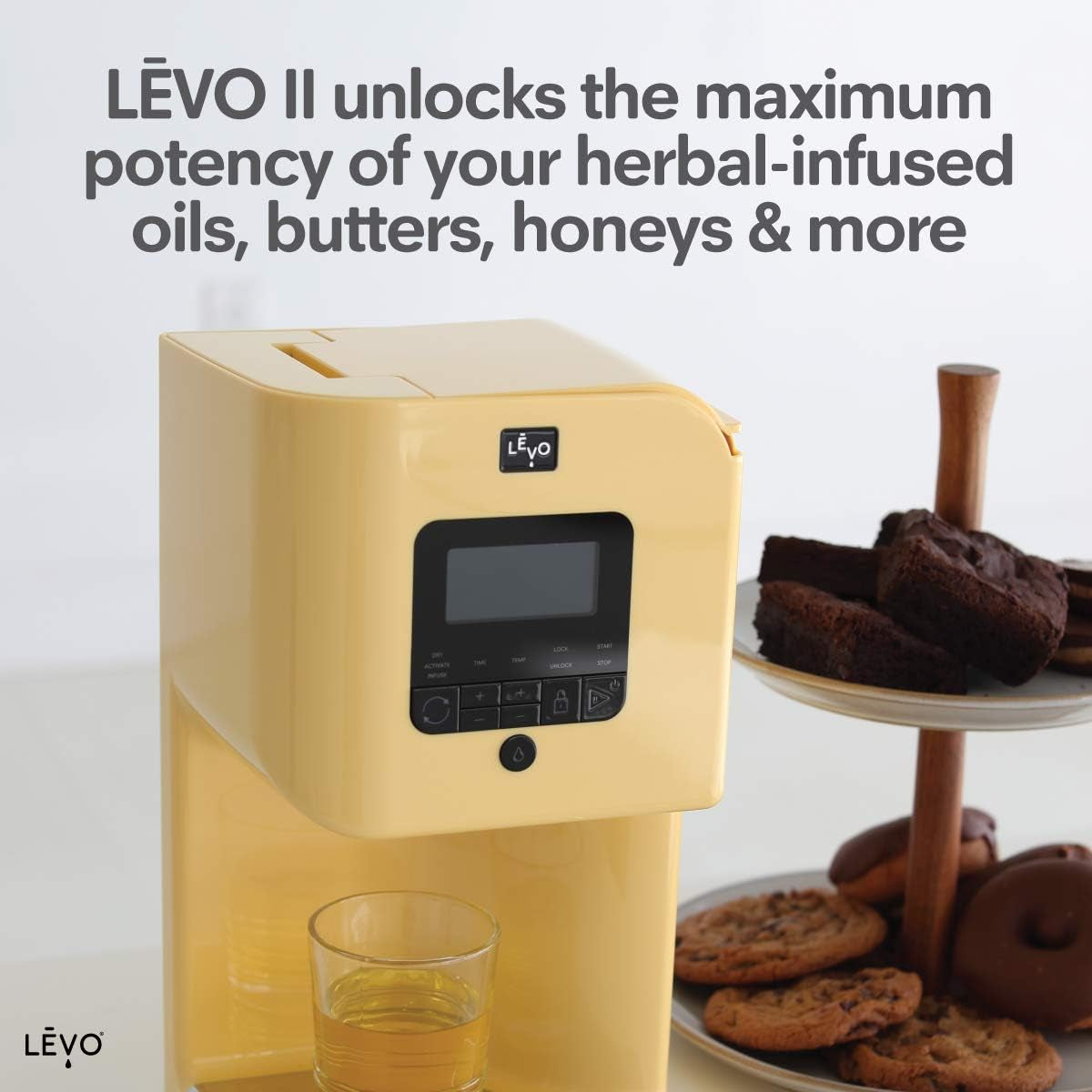 LĒVO II - Herbal Oil and Butter Infusion Machine - Botanical Decarboxylator, Herb Dryer & Oil Infuser - Mess-Free & Easy to Use - Make Infused Gummies, Brownies, Cookies & Other Treats (Alpine White)