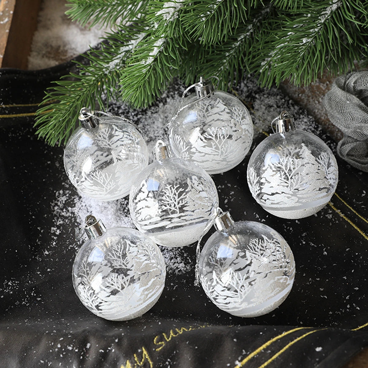 Christmas Transparent Ball Pendant 2024 Xmas Tree Ornaments Merry