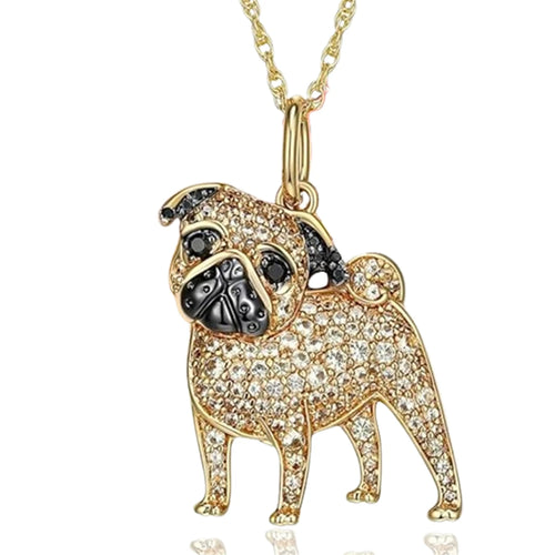 Exquisite and Cute Schnauzer Dog Pendant Necklace for Women Elegant