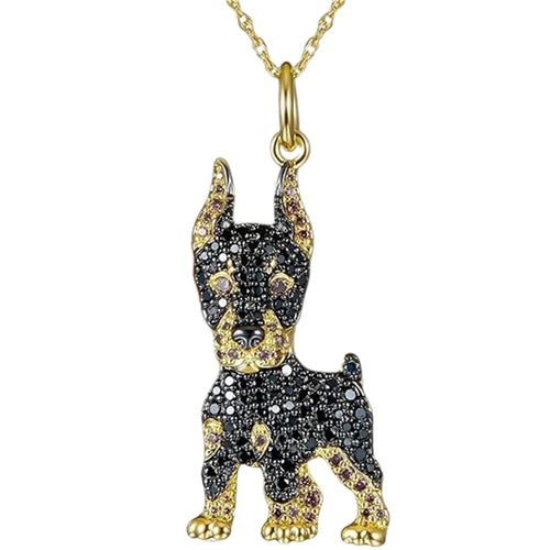 Exquisite and Cute Schnauzer Dog Pendant Necklace for Women Elegant