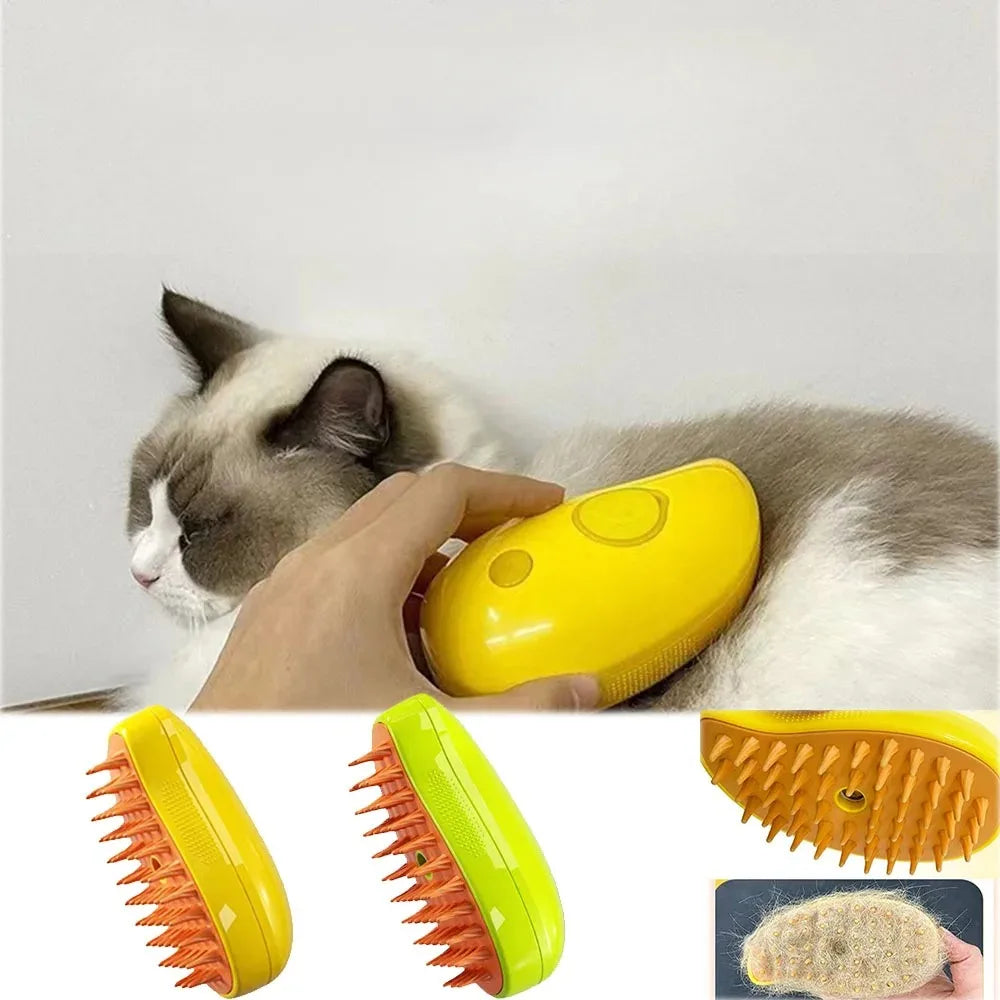 Cat Dog Steam Brush Electric Spray Water Spray Kitten Pet Comb Soft