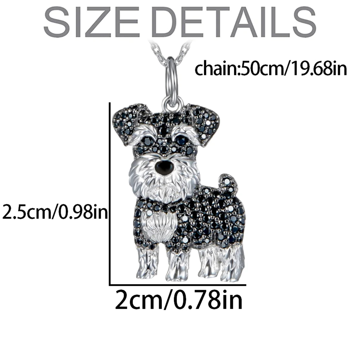 Exquisite and Cute Schnauzer Dog Pendant Necklace for Women Elegant