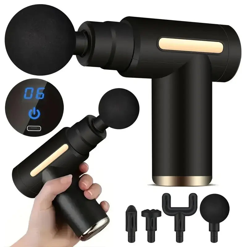 Mini Massage Gun Muscle Massager With 6 Speeds Type-C Charging