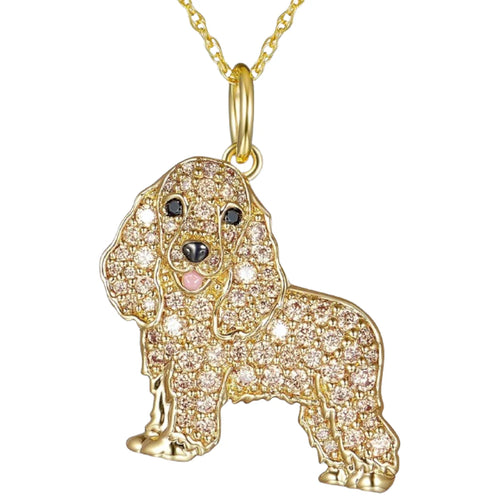 Exquisite and Cute Schnauzer Dog Pendant Necklace for Women Elegant