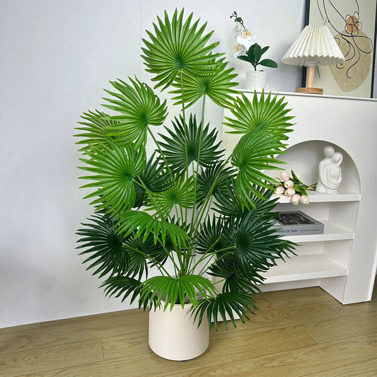 80/105cm  Artificial Palm Tree Tropical Fake Plant Potted Ornamental