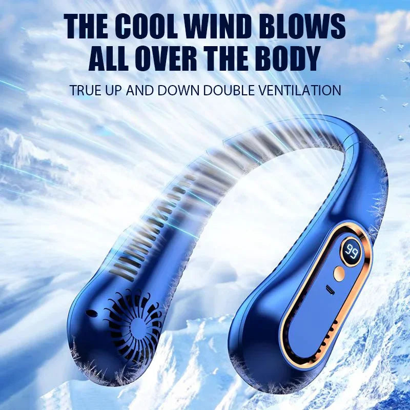 Neck Bladeless Fan Mini Ultra Long Life Portable Lazy Silent Fan Usb