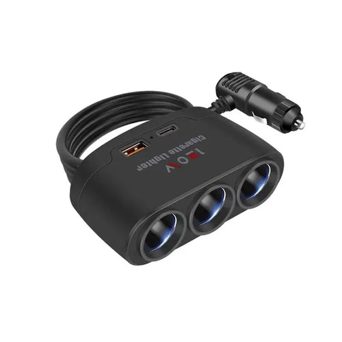 Car Charging Adapter One Tow Three Conversion Head with USB+PD