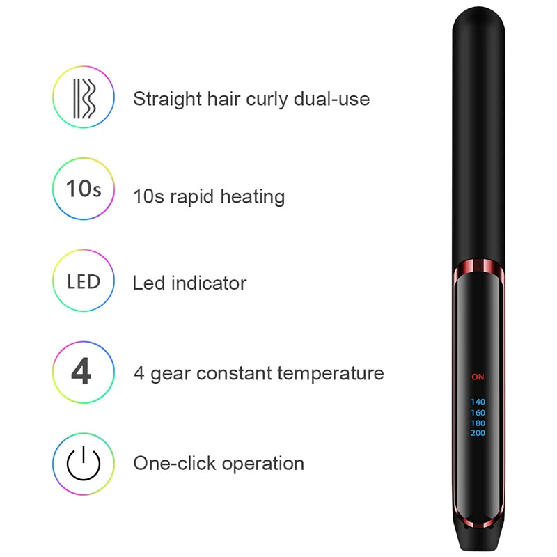 Professional Hair Straightener Ceramic Ionic Fast Heat-Up Hair Flat