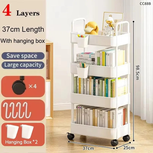 Mobile Storage Rack Trolley Bedroom Multi-Layer Storage Racks