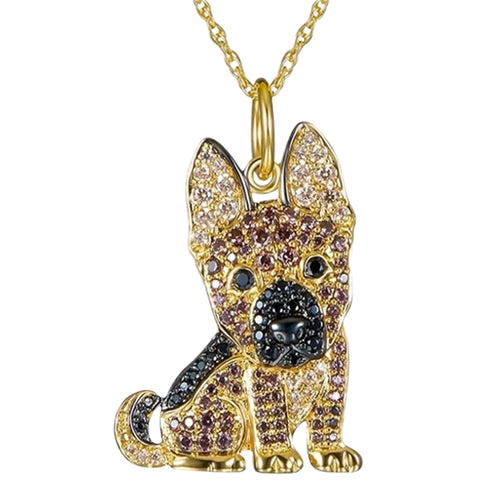 Exquisite and Cute Schnauzer Dog Pendant Necklace for Women Elegant