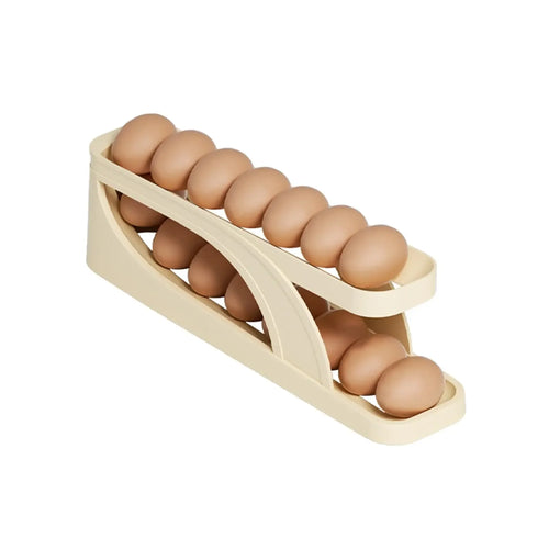 New Automatic Rolling Double-layer Egg Dispenser, Egg Holder Dispenser