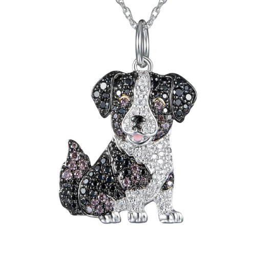 Exquisite and Cute Schnauzer Dog Pendant Necklace for Women Elegant