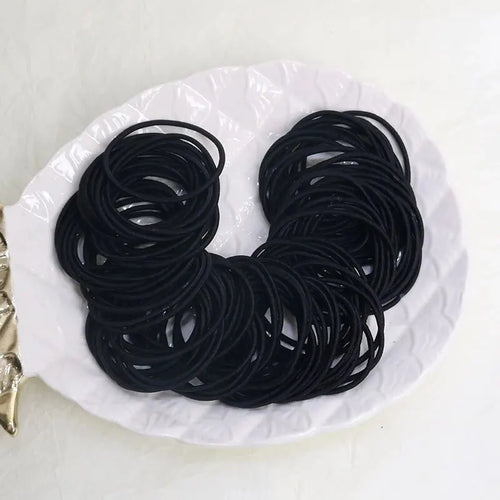 100PCS/Set Hair Ties Elastic Rubber Bands for Women Men Thin Hair