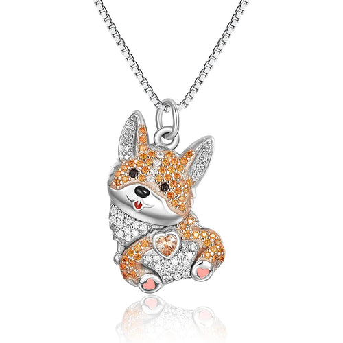 Exquisite and Cute Schnauzer Dog Pendant Necklace for Women Elegant