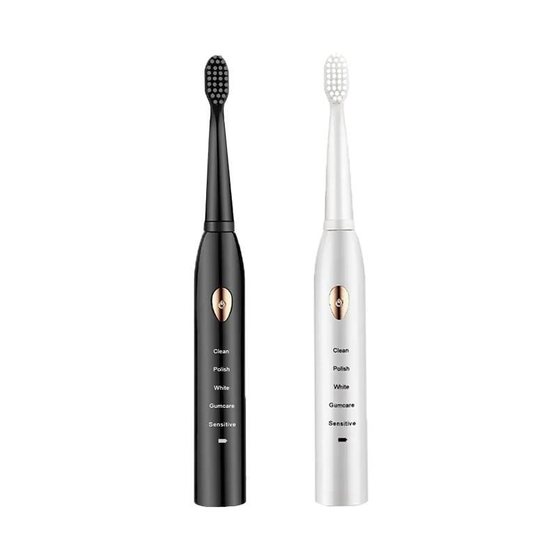 Jianpai Adult Black White Classic Acoustic Electric Toothbrush Adult