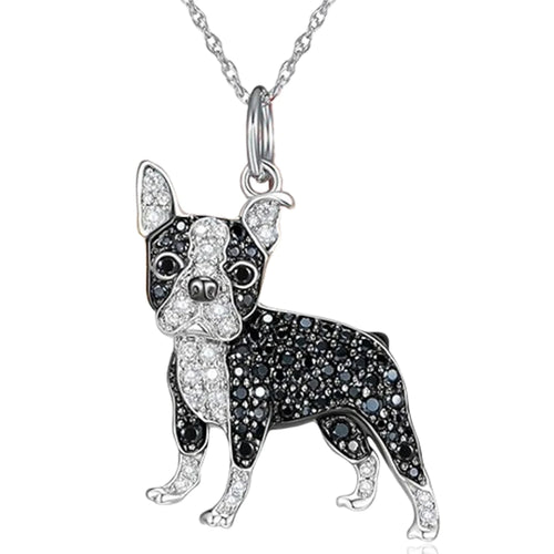 Exquisite and Cute Schnauzer Dog Pendant Necklace for Women Elegant