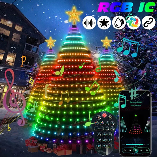 Christmas Tree Lights Application DIY Lmage LED RGB IC String Light