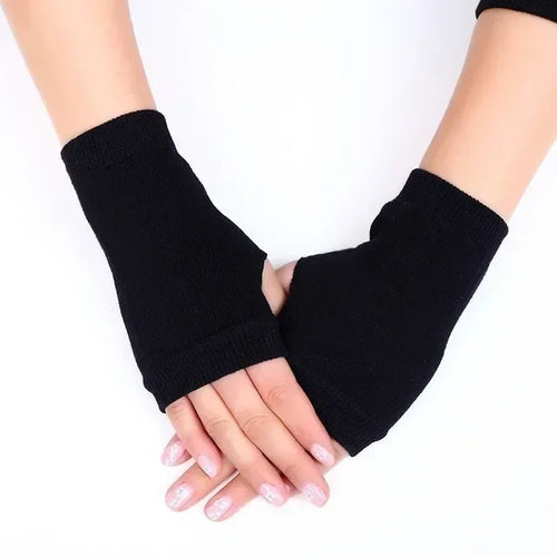 Winter Fingerless Gloves for Men Half Finger Writting Office Knitted