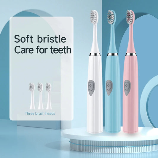 Electric Toothbrush for Adults Soft DuPont Bristle Portable Battery