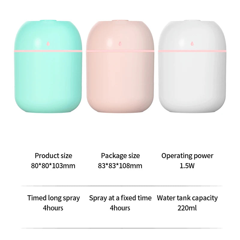 Portable USB Ultrasonic Air Mini Humidifier Essential Oil Diffuser Car