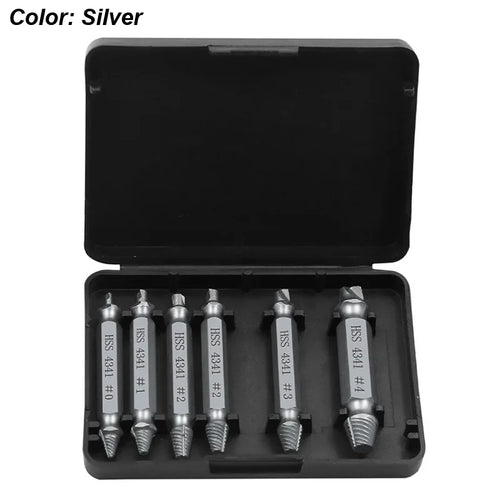 Damaged Screw Extractor Set HSS Drill Bit Stripped Broken Remover