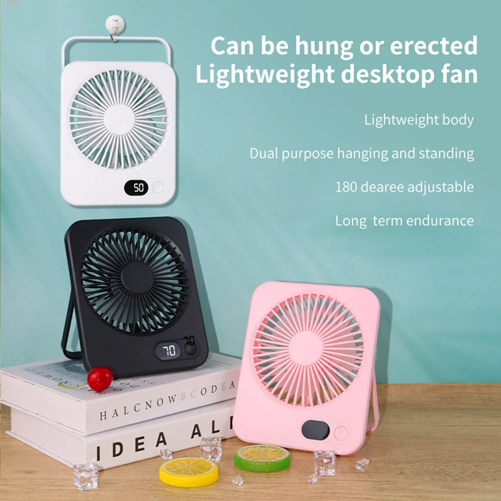 2024 New small fan handy charging long life ultra-thin desktop fan