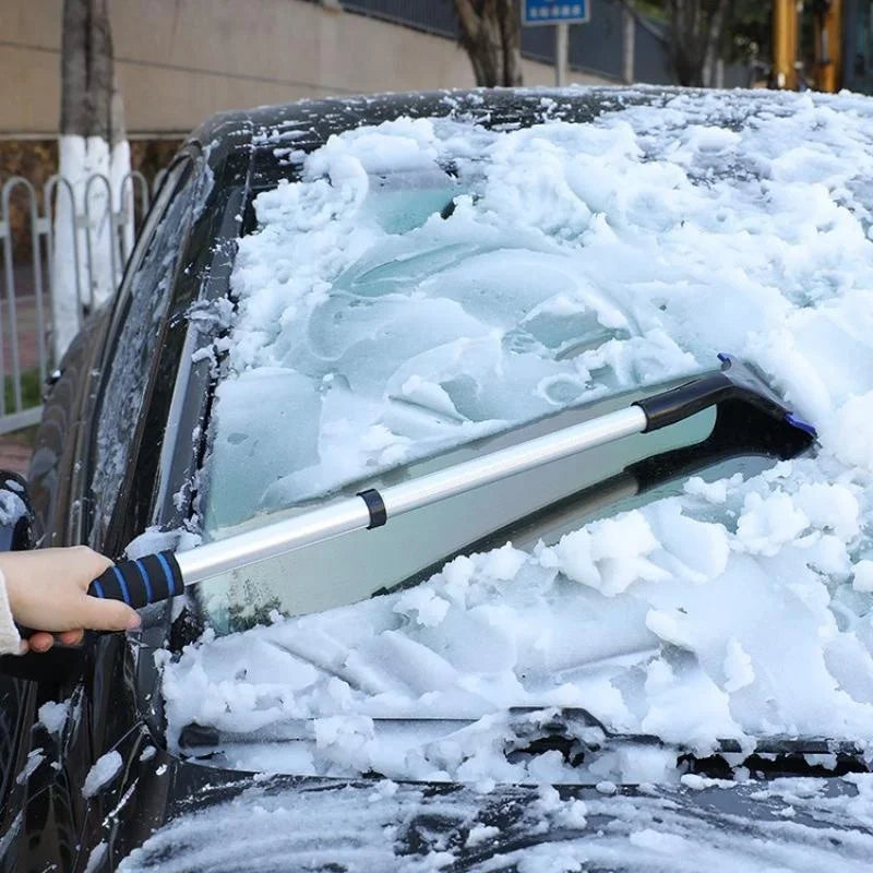 Extendable Aluminum Ice Scraper Snow Brush for Car Windshield