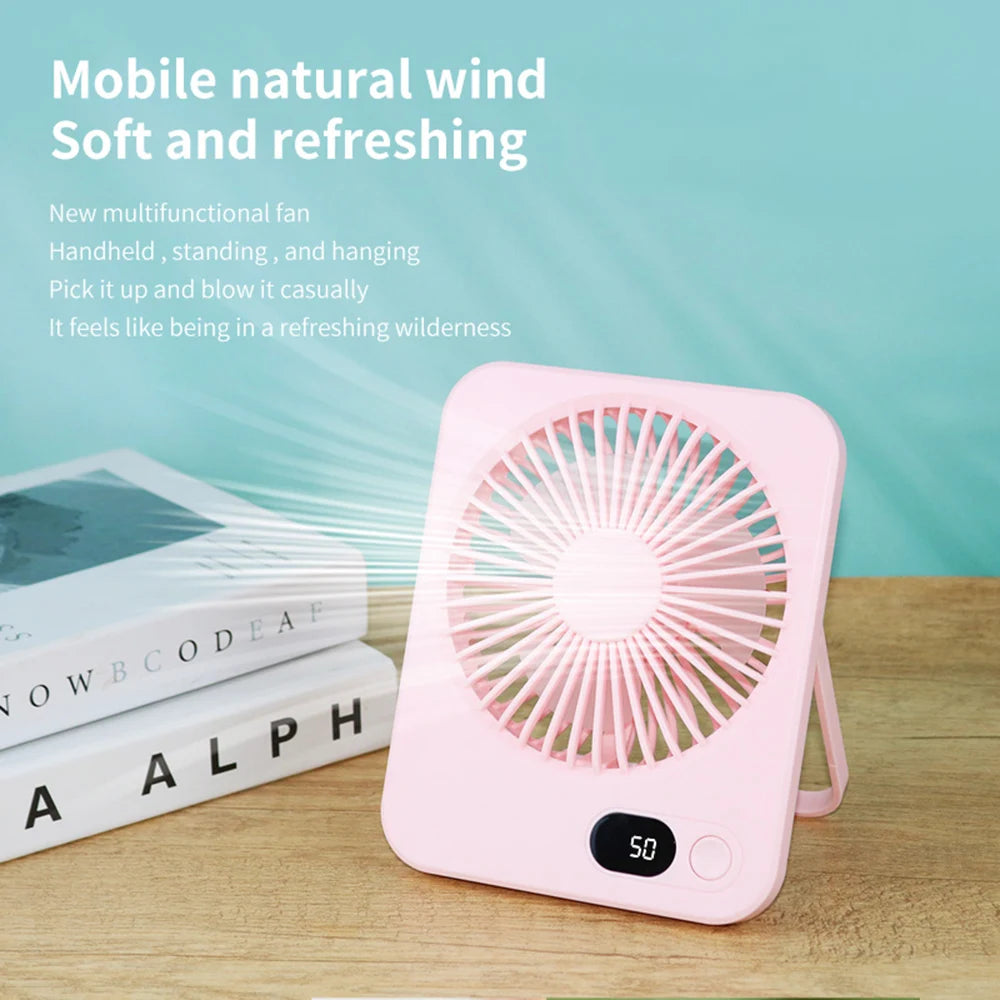 2024 New small fan handy charging long life ultra-thin desktop fan