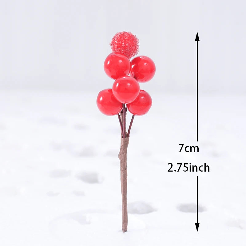 10PCS Berry Artificial Flowers Wedding Home Gift Box Christmas Tree