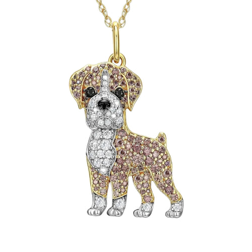 Exquisite and Cute Schnauzer Dog Pendant Necklace for Women Elegant