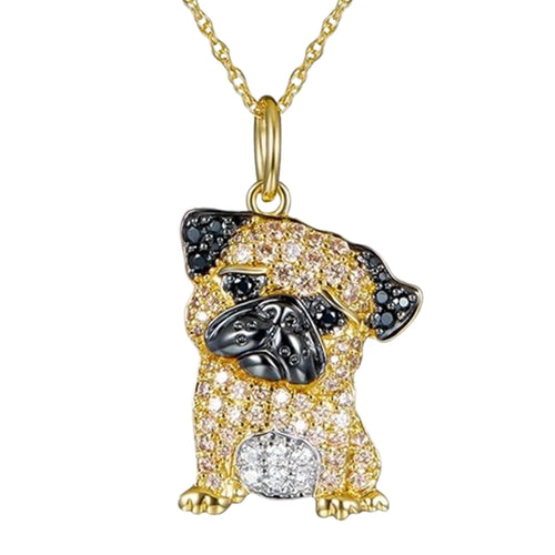 Exquisite and Cute Schnauzer Dog Pendant Necklace for Women Elegant