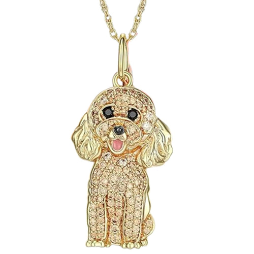 Exquisite and Cute Schnauzer Dog Pendant Necklace for Women Elegant