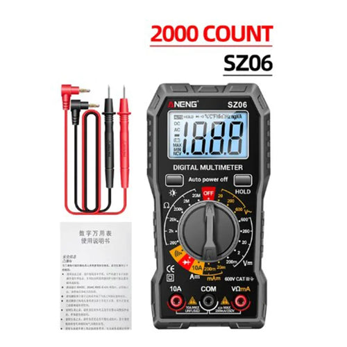 SZ06 Digital Multimeter Voltage Resistance Meter AC/DC Ammeter 600V