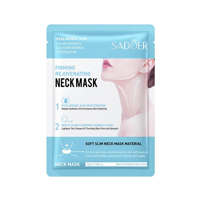 10pcs SADOER Hyaluronic Acid Neck Mask Collagen Firming Neck Masks