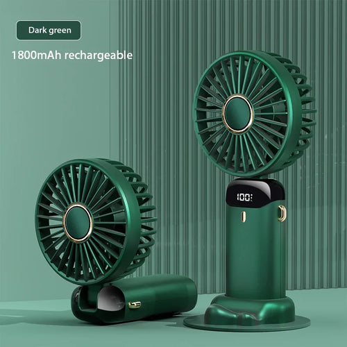 2024 New 1800mAh Portable Fan Rechargeable 90° Foldable Fan Mini Air