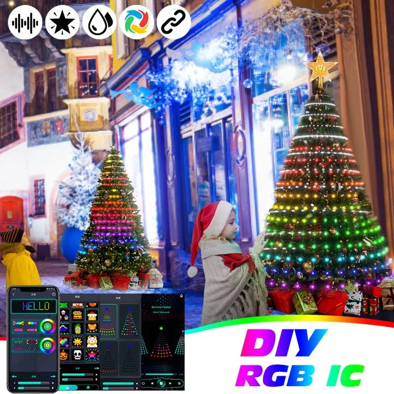 Christmas Tree Lights Application DIY Lmage LED RGB IC String Light