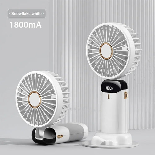 2024 New 1800mAh Portable Fan Rechargeable 90° Foldable Fan Mini Air