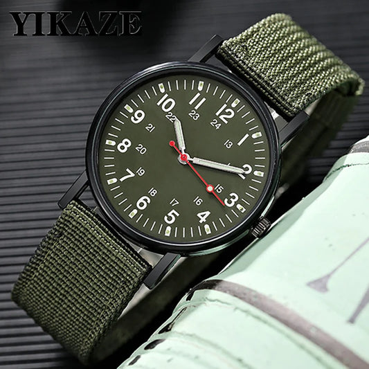 YIKAZE Military Men's Watches Luminous Shock Resistant Men Sports