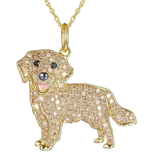 Exquisite and Cute Schnauzer Dog Pendant Necklace for Women Elegant