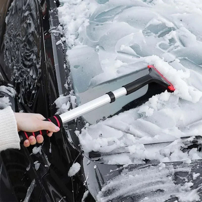 Extendable Aluminum Ice Scraper Snow Brush for Car Windshield