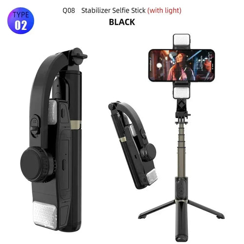 Q08 Gimbal Stabilizer Mobile Phone Video Stabilizer Bluetooth Selfie