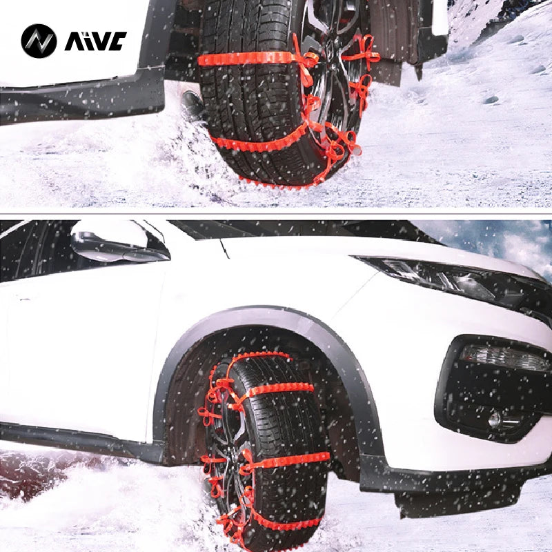 AIVC Anti-Skid Snow Chains for Car Motorcycles Winter and Bad Terrain