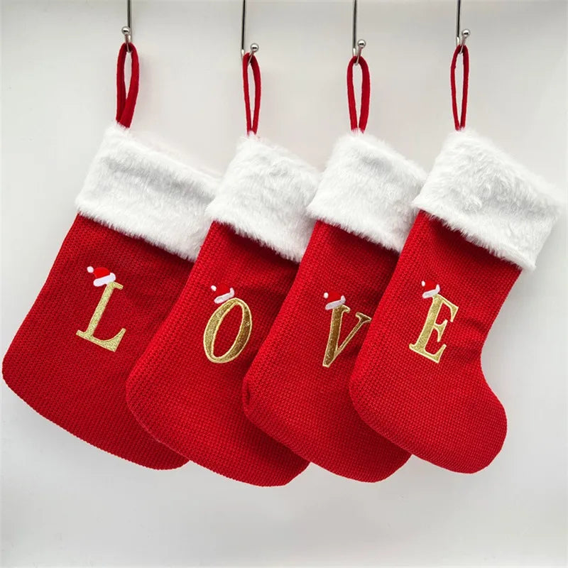 Christmas Alphabet Knitting Socks Christmas Tree Ornaments Christmas