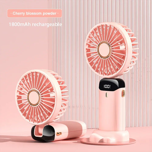 2024 New 1800mAh Portable Fan Rechargeable 90° Foldable Fan Mini Air