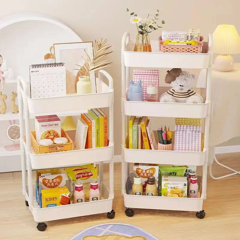 Mobile Storage Rack Trolley Bedroom Multi-Layer Storage Racks