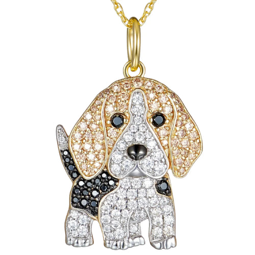 Exquisite and Cute Schnauzer Dog Pendant Necklace for Women Elegant