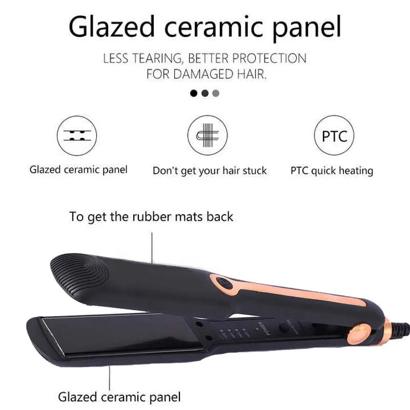 Hair Straightener Professional Ceramic Flat Iron Negative Ion Wide