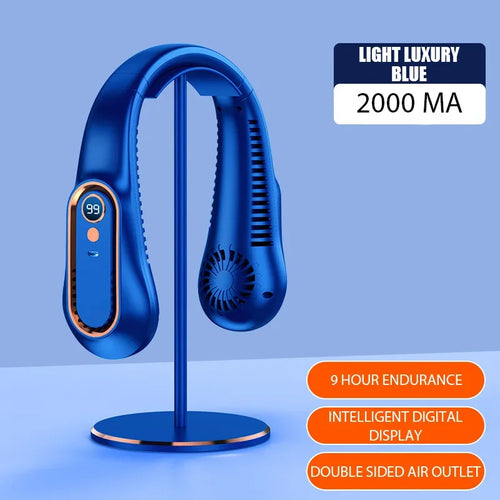 Neck Bladeless Fan Mini Ultra Long Life Portable Lazy Silent Fan Usb