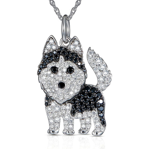 Exquisite and Cute Schnauzer Dog Pendant Necklace for Women Elegant