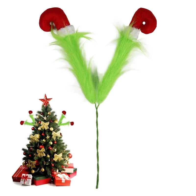 Elf Christmas Tree Decoration Doll Green Fur Monster Arm Doll Elf